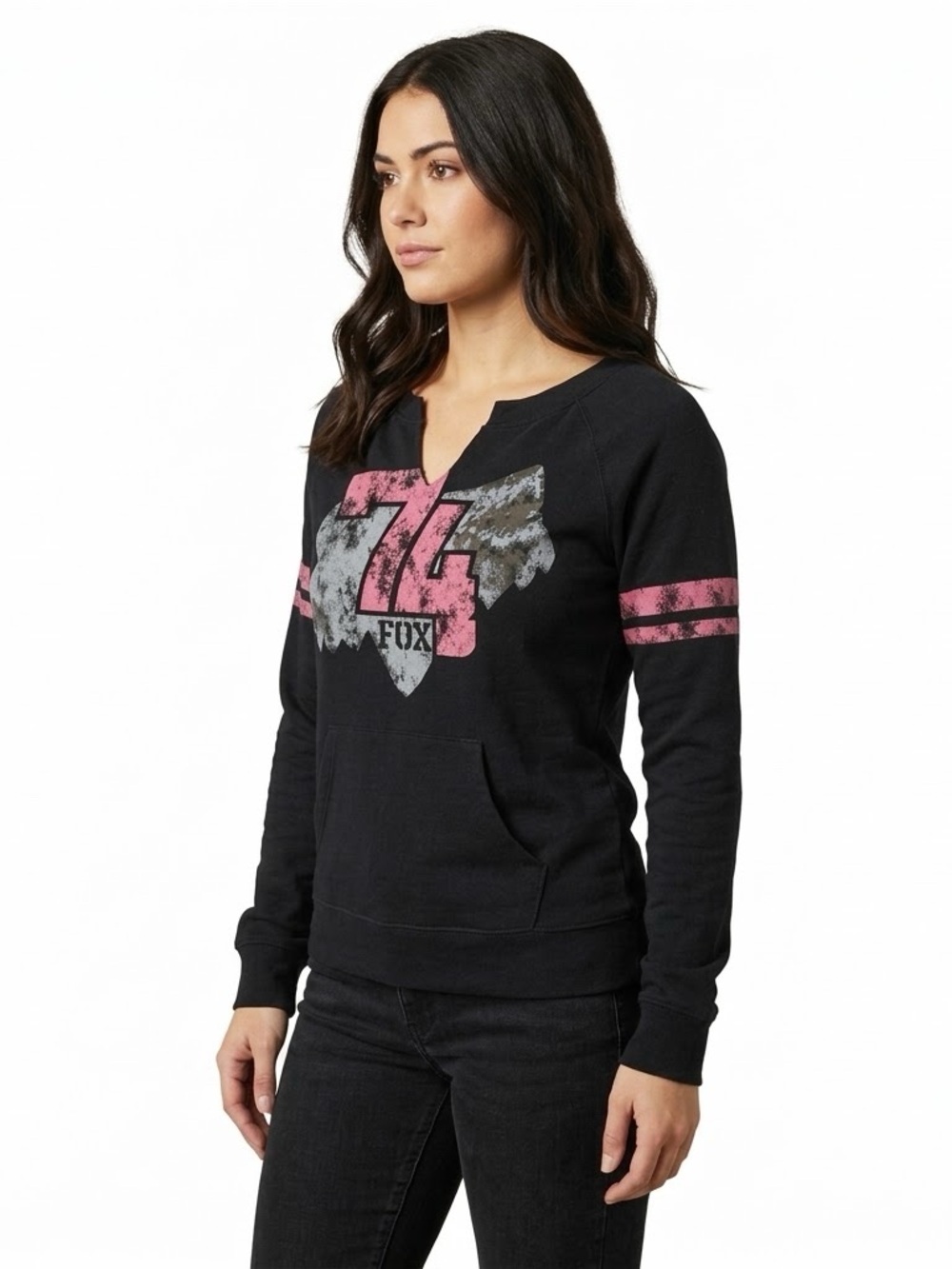 Fox Racing Women’s Pullover Sweatshirt Vintage Y2K Black